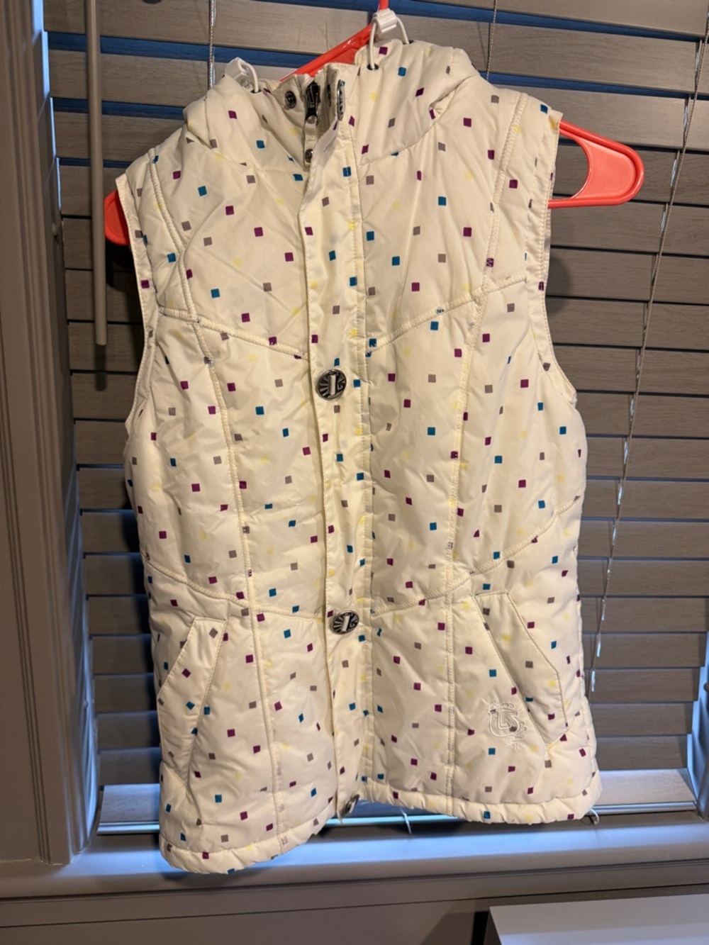 White Burton Hooded Vest for snowboarding